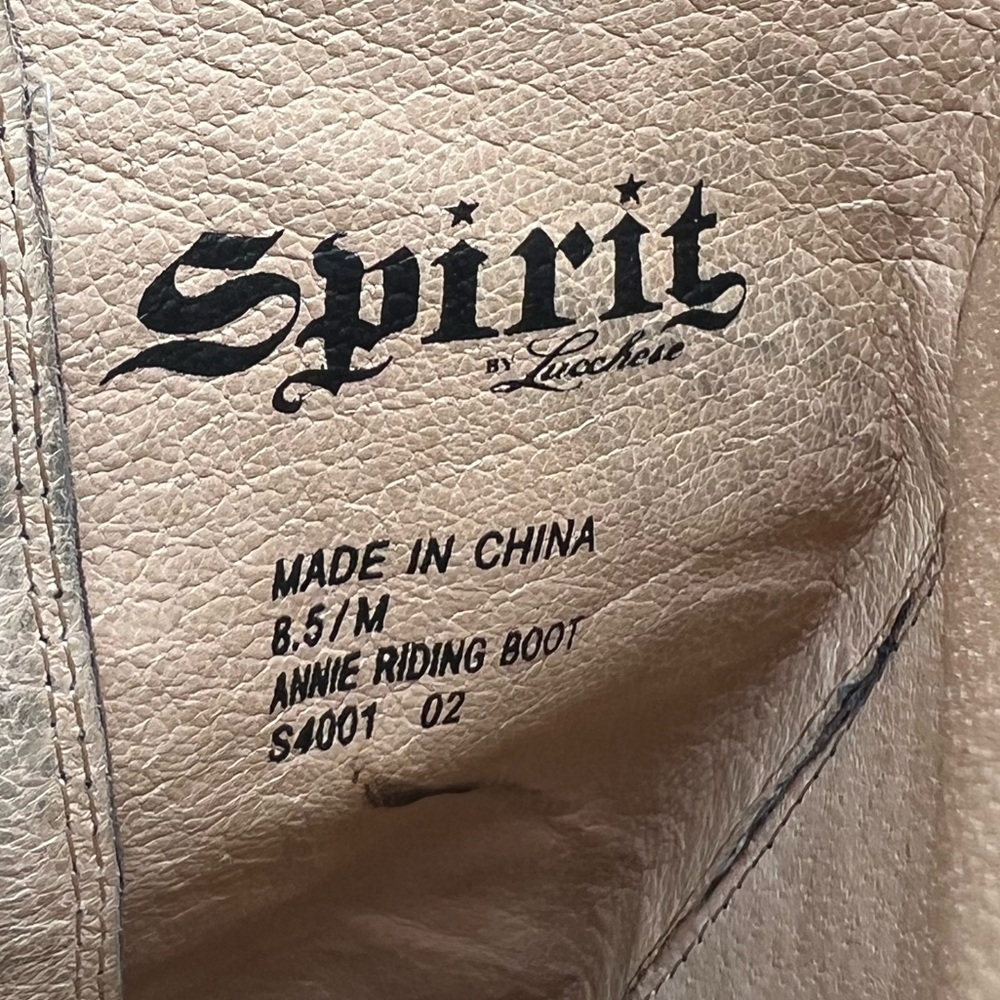 Spirit By Lucchese Annie Riding Boots Women’s Size 8.5 Leather Suede Great Cond! - Picture 7 of 7